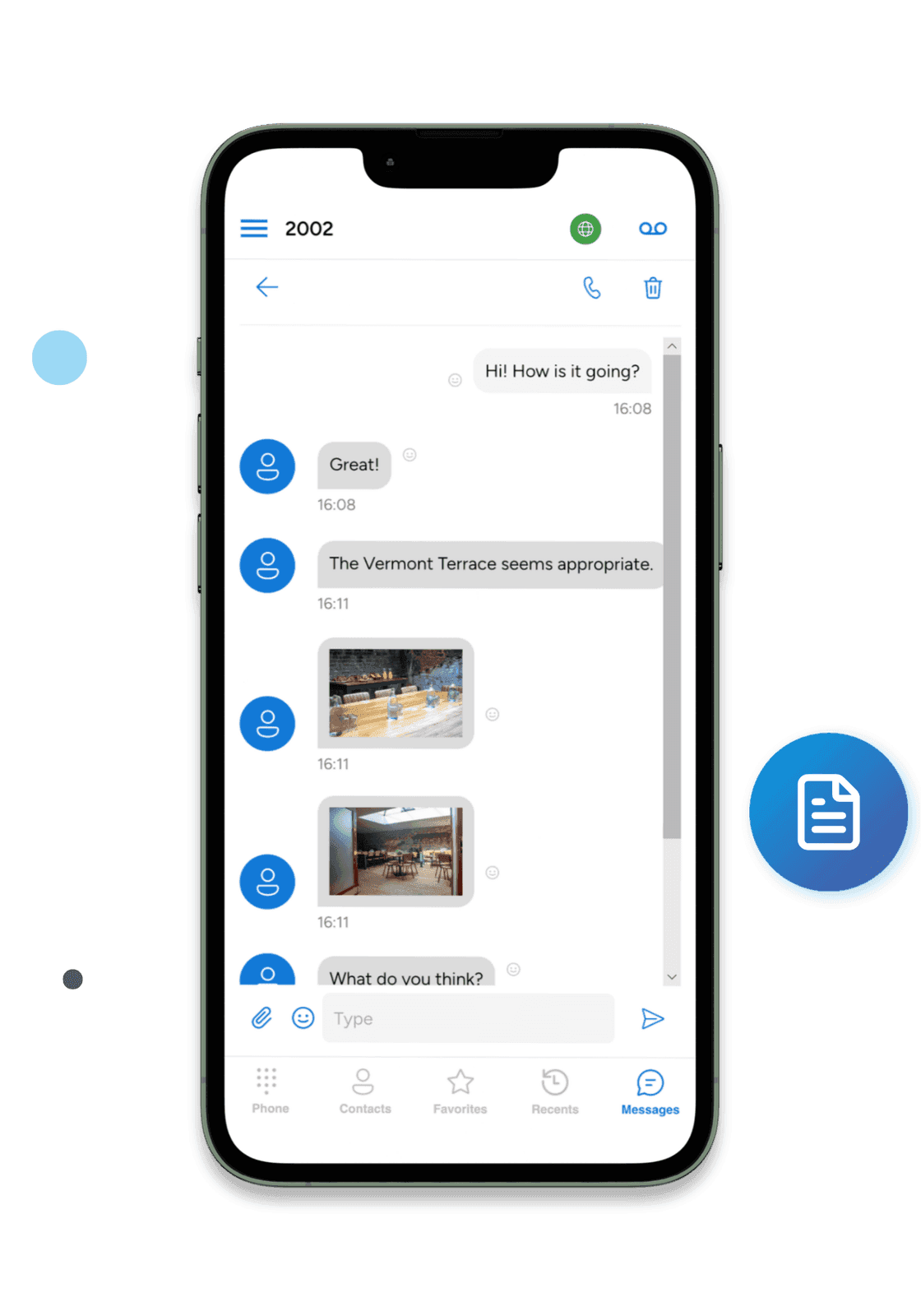 Rich messaging with file sharing