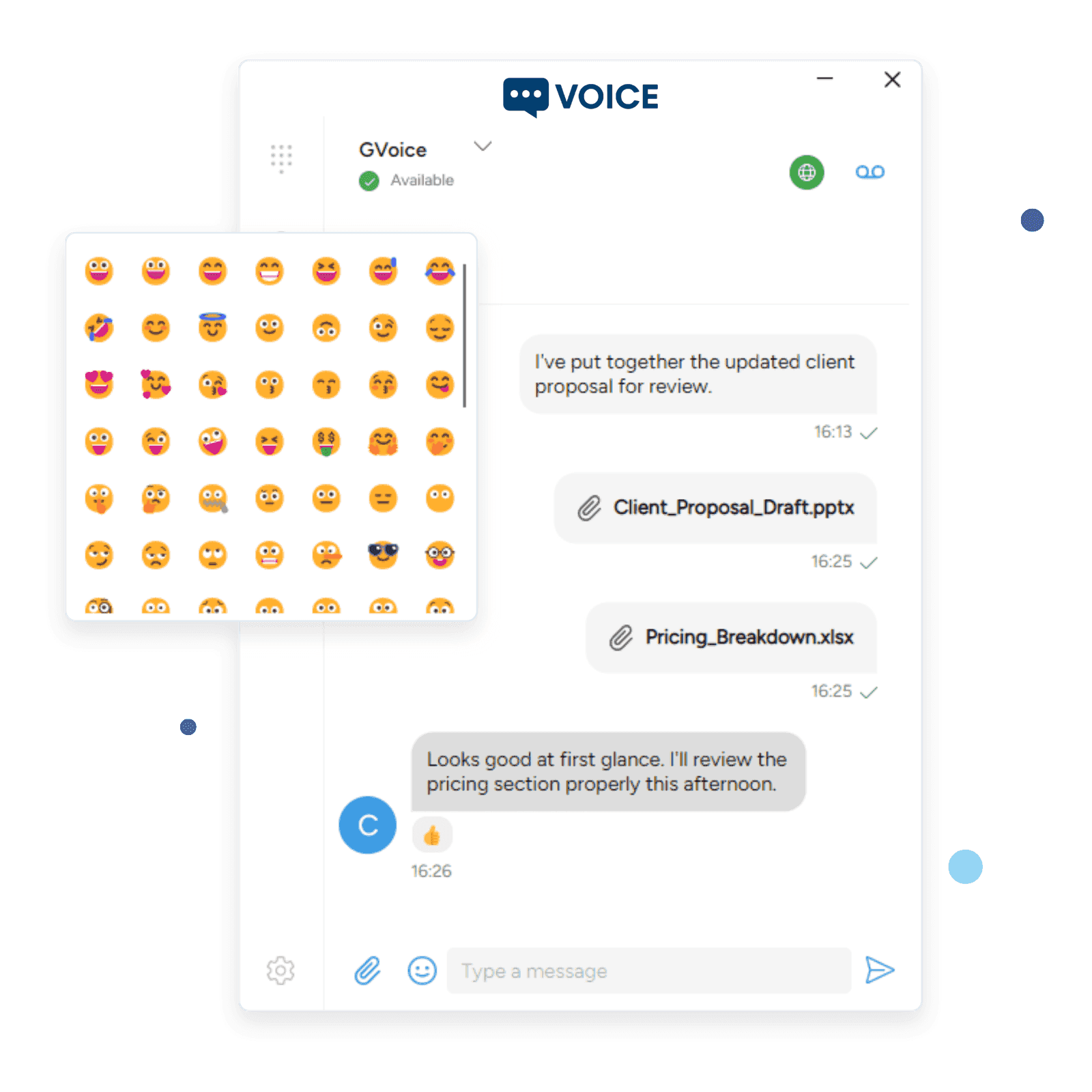 XMPP chat interface